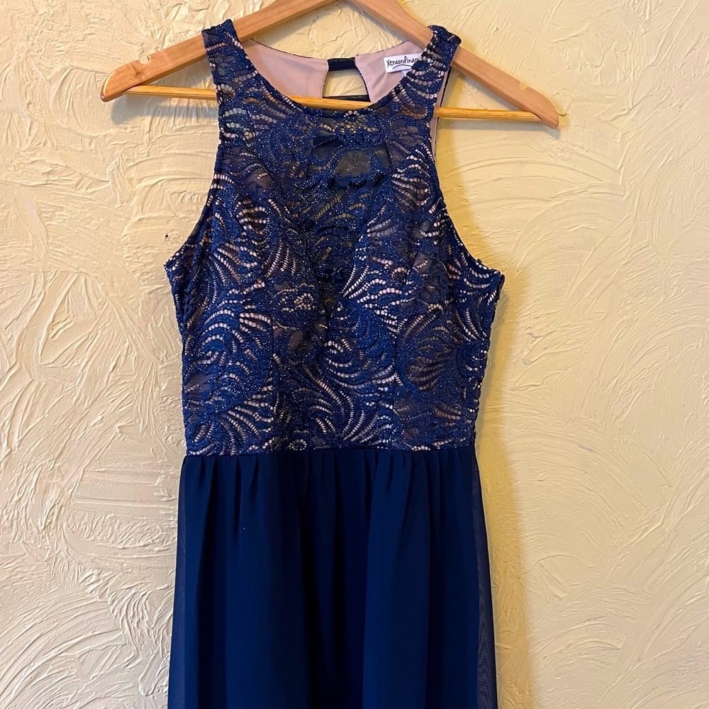 NWT! Extraordinary Navy Blue Sparkly Prom Homecoming Formal Long Dress